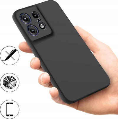 Kllëf telefoni Motorola Edge 50 Pro, silikon i butë, super i hollë, i zi