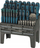 Set kaçavidash Silver EX11589, 122 pjesë, me raft organizues, blu