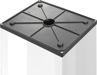 Kosh plehrash Hailo Big-Box Swing, 9.2 gallon, me bazë që s’rrëshket, i bardhë me kapak të zi
