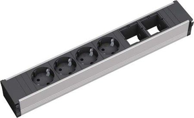 Zgjatues tavoline Bachmann CONI 912.007, 4 dalje, standard gjerman, i zi
