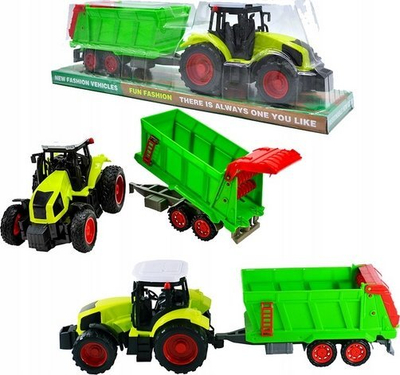 Loje traktor me rimorkio B.Toys 666-179B, plastikë, për kalamaj, shumëngjyrëshe