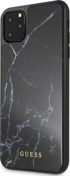Mbulesë telefoni Guess Marble Pro për iPhone 11 Pro Max, TPU, mermer, e zezë
