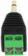 Adapter audio 3.5mm mono, plug jack mashkull në femër, plastik i zi