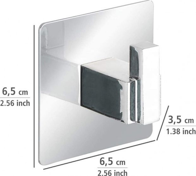 Varëse muri vetëngjitëse Wenko Quadro Turbo-Loc, 6.5cm, krom