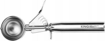 Lugë për akullore KING Hoff KH-1809, çelik inox, dorezë ergonomike, argjend