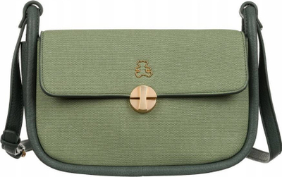 Çantë crossbody për goca LuluCastagnette, lëkurë ekologjike, 27x18x7cm, e gjelbër
