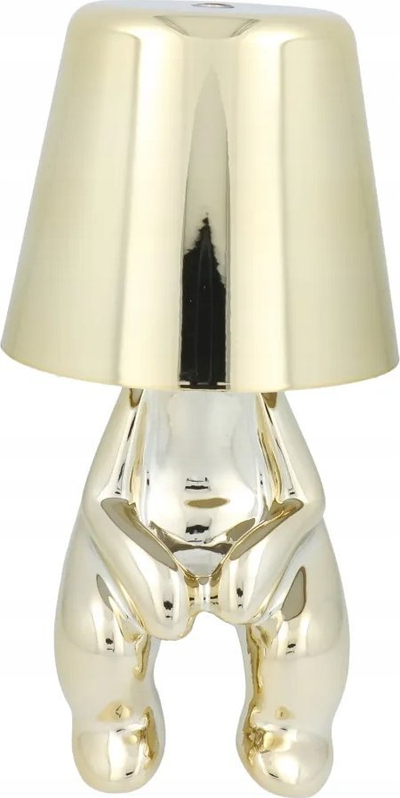 Lampë tavoline OEM GOLD MAN Art Deco MLTL, LED me 3 ngjyra, me prekje, ngjyrë ari