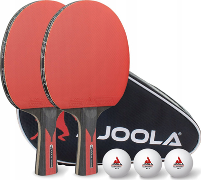 Set pingpongu JOOLA DUO Carbon, 2 paleta, 3 topa, 6 copë