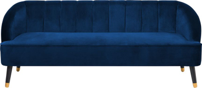 Divan 3-ulës Beliani Alsvag, kadife, 191 cm, blu navy