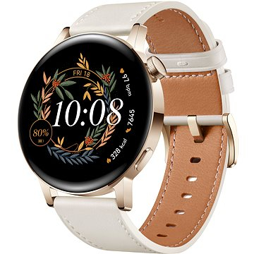 Паметен часовник Huawei Watch GT 3 42mm, AMOLED 1.32\", Bluetooth, бел