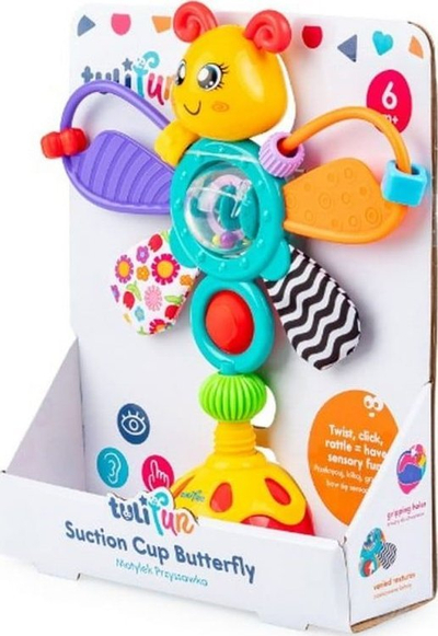 Lodër interaktive Dumel Tuli Fun Butterfly, me kupë thithëse, nga 6 muajsh, shumëngjyrëshe