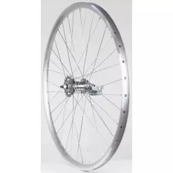 Rrotë e pasme biçiklete Velosteel, 28", single speed, DoubleWall, argjend