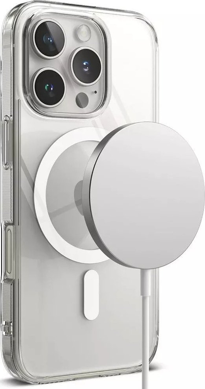 Mbrojtëse telefoni Ringke Fusion Magnetic MagSafe për iPhone 16 Pro, transparente