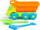 Set lodrash me rërë Polesie Auto Plus 57051, kamion me dump, lopatë edhe grusht, shumëngjyrësh