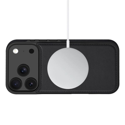Këllëf-portofol Tech-Protect Wallet MagSafe për iPhone 17 Pro Max, me xhepa për karta, bëhet edhe si stand, i zi mat