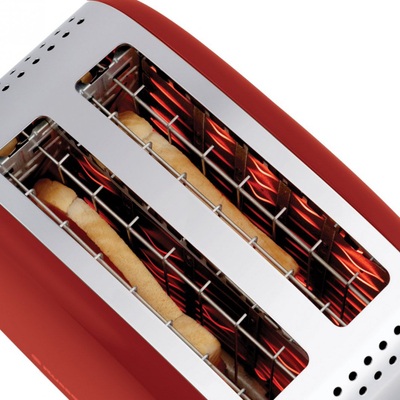 Toster Russell Hobbs Colours Plus 26554-56, 1600W, 2 vrima t’gjata, i kuq