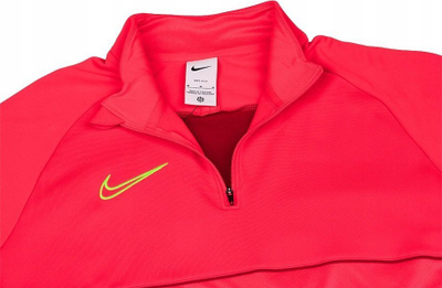 Bluzë stërvitje Nike Dri-FIT Academy 21 Youth, me mëngë të gjata, me zinxhir 1/4, e kuqe