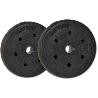 Disk peshe EB Fit 2.5 kg, beton, diametër 28 mm, i zi