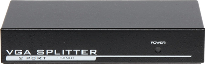 Ndarës VGA Gembird VGA SP 1/2, 2 porta, për monitorë VGA, gri