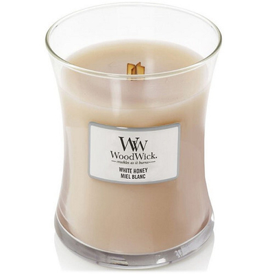 Qiri aromatik WoodWick White Honey, 275 g