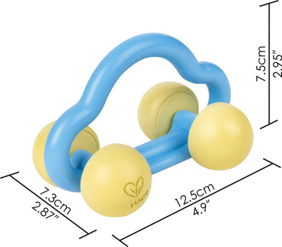 Lodër shtyje terhiqe Hape Push Pull Car and Rattle, për beba 8m+, material ekologjik, shumëngjyrëshe