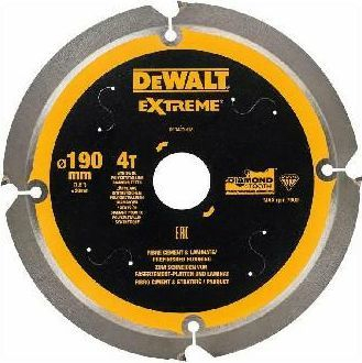 Teh sharrë DEWALT Extreme PCD Fibre Cement 190mm, 30mm, 4 dhëmbë