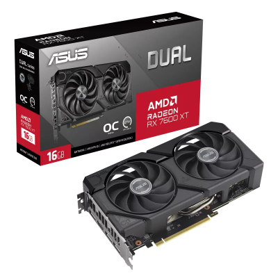 Графичка картичка ASUS Dual Radeon RX 7600 XT OC, 16GB GDDR6, PCIe 4.0, црна