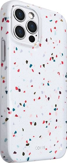 Mbulesë telefoni Uniq Coehl Terrazzo për iPhone 12 / 12 Pro, TPU, me pika, e bardhë