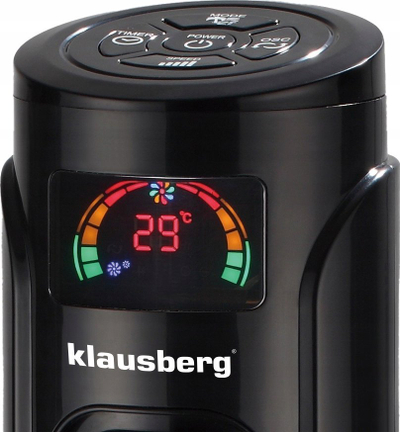 Ventilator kullë Klausberg KB 7720, 55W, me ekran digjital e telekomandë, ngjyrë e zezë