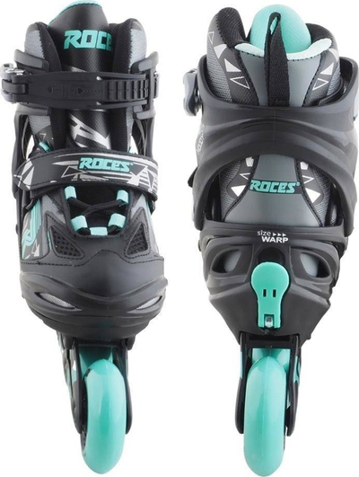 Патики за инлајн лизгање Roces Moody Girl TIF Jr 400856, тркала 72 mm, за деца, црни со нане