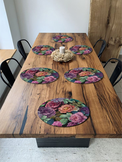 Set naperonash Bertoni Enigma EE109, 33cm, 6 copë, shumëngjyrëshe