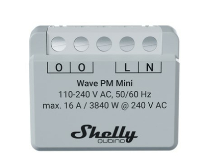 Matës energjie smart Shelly Qubino Wave PM Mini, Z Wave Plus, 16A, i bardhë