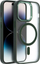 Mbulesë silikoni MagSafe për iPhone 14, transparente, jeshile e errët