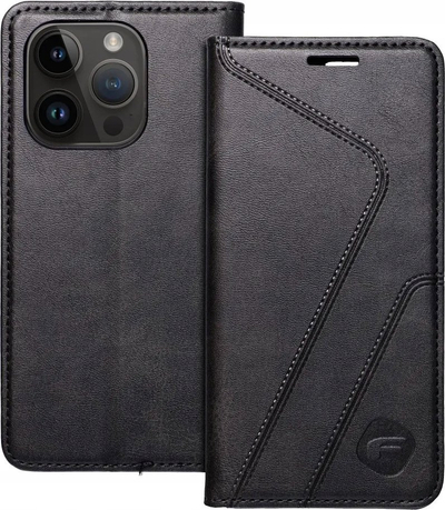 Këllëf libër Forcell F-Protect RFID Blocker për iPhone 14 Pro, me magnet, i zi