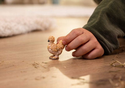 Figurinë Schleich 14891 Silkie Chicken FARM WORLD, 6 x 6 x 6 cm, shumëngjyrëshe