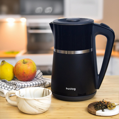 Електричен чајник Huslog, 1.7L, 2200W, црн