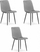Karrige Leobert TURIN, set 3 copë, velur, gri e çelët