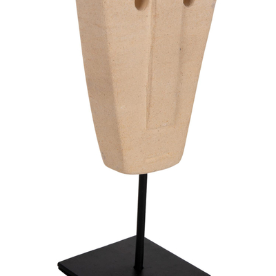 Figurë tavoline paras & bazë metalike e zezë 9×3×22 cm (HM4312), zezë