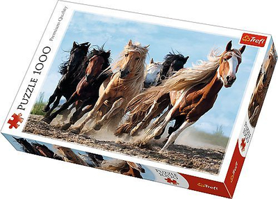Lojë Puzzle Trefl 226183 - Galloping Horses, 1000 elemente
