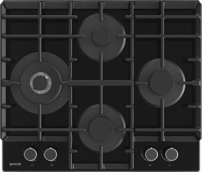 Pianurë me gaz Gorenje GTW6D42AB, 60cm, 4 vatra, e zezë