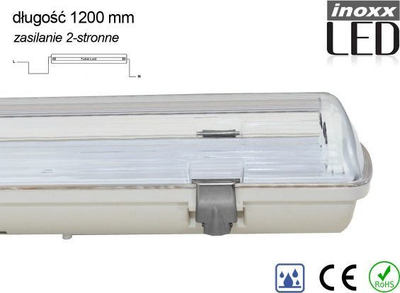 Ndriçues industrial Nvox Hermetic, T8, IP65,120 cm, i bardhë 