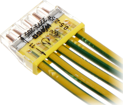 Konektor instalimi Wago 2273-205, 24A, 450V, portokalli