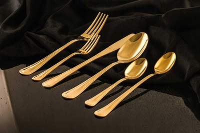 Set bestekësh Kulig Luce 0572, 24 copë, për 4 veta, ngjyrë ari