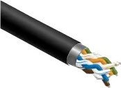 Kabllo rrjeti C TECH CB PP6F 05BK, Cat6 FTP, 0.5m, e zezë
