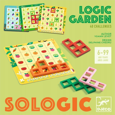 Loja e mendjes Djeco Vegetable Garden, 40 sfida, dru FSC, me ngjyra nga të gjitha