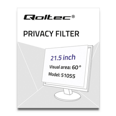 Filtër privatësie Qoltec, 21.5", 16:9, i zi