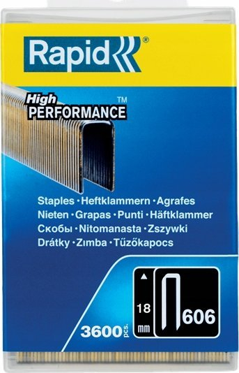Kapëse zyre Rapid Stapling, 3600 copë, metal, ngjyrë metal