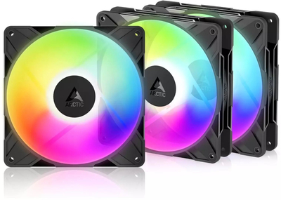 Вентилатор ARCTIC P14 Pro Reverse A RGB, 140mm, сет 3 парчиња, PWM, црн