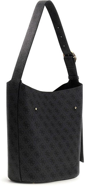 Çantë dore Guess Jeans Meridian II, poliuretani, e zezë