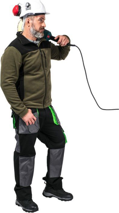 Bluzë fleece Lahti Pro L4011605, madhësia XXL, jeshile me të zezë